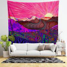 Pink Wall Art Decor Trippy Trek