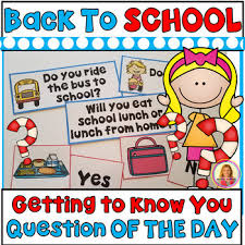 Back To School Question Of The Day Pocket Chart Getting To Know You