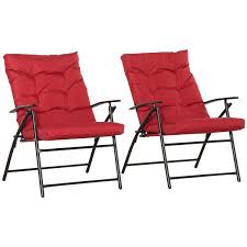 Outsunny Black Metal Outdoor Chairs