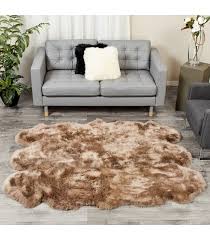 6 pelt paco sheepskin fur rug to