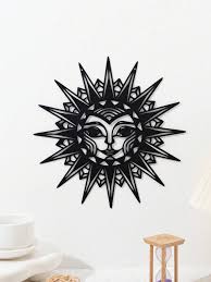 1pc Sun Face Design Metal Wall