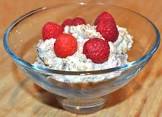 scottish cream crowdie with raspberries