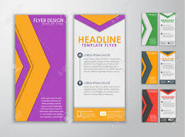 Set Of Design Templates Color Flyers In The Style Of The Material