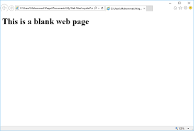 Microsoft Expression Web Blank Web Page