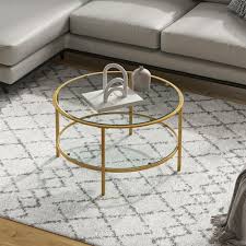 Coffee Table Side Table Gold Frame