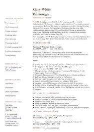 Bar Manager Resume Sample Acepeople Co