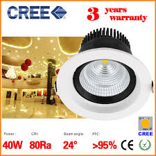 Dhl Rotate Adjustable Cob Cree Led Downlight Dimmable Recessed Ceiling Spot Light 40w 6 Inch Shop Commerical Lighting Fixture Light Cloth Downlight Ledlight Pigment Aliexpress