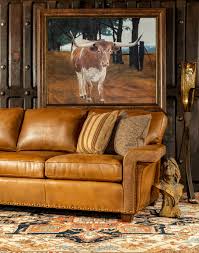 thatcher sofa modern rustic leather sofa