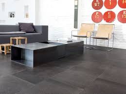 75 gray slate floor living room ideas