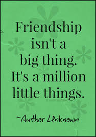 friendship is a million little things