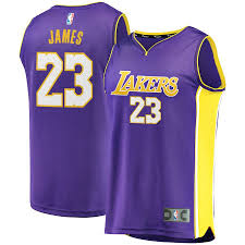 Red and white looks better cough but lakers fans were clearly excited about seeing what james could look like in their famous colours. Lebron James Lakers Jerseys Available As Icon Moves West