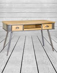 This compact desk works equally well as a computer desk, a writing desk, or a work area for other small projects. Shoreditch Metal And Wood Desk Console Table My Vintage Home