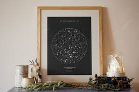 personalised star map print or poster