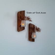 wooden wall sconce wood candle holder