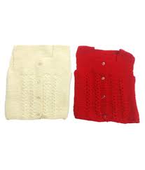 29 rows x 23 sts for 4 x 4. New Jain Traders Combo Of Two Hand Made Woolen Knitted Sleeveless Baby Sweaters For Baby Boys Girls 0 6 Months Off White Red Buy New Jain Traders Combo Of