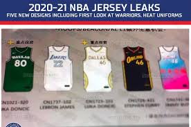 This year's city edition jerseys let the colors pop. 2020 21 Nba Jersey Leaks Lakers Mavericks Warriors Heat Fadeaway World