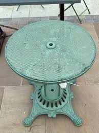 Vintage Cast Iron Garden Table Wells