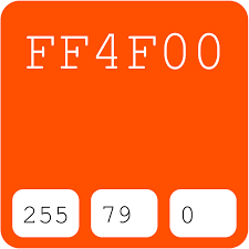 International Orange Aerospace Ff4f00 Hex Color Code