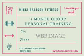 Personal Training Gift Certificates Missi Balison Fitness