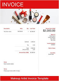 free makeup artist invoice template
