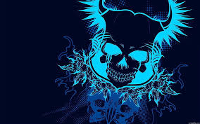 blue skeleton hd wallpaper