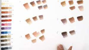 mixing colors to create skin tones