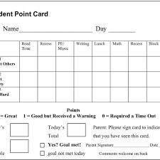 Check spelling or type a new query. Example Of A Student Point Card Used In Cico Program Details Of Point Download Scientific Diagram