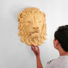 Lion Head Wall Art Decor Faux