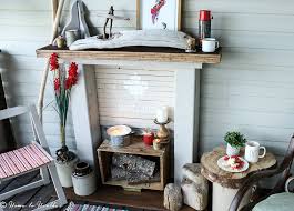 Front Porch Decor Idea The Faux Fireplace