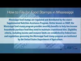 How To File For Food Stamps Mississippi Youtube