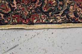 dog chewed hole in rug before and