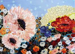 Fl Explosion Large Flowers Painting