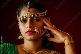 portrait indian beautiful female in