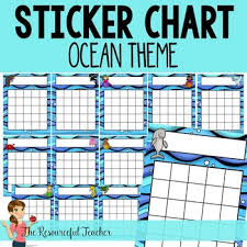 Sticker Chart Reward Incentive Chart Ocean Theme