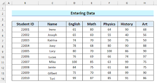 how to make result sheet in excel with