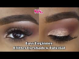 beginners glitter eyeshadow tutorial