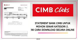 Download these bank statement templates for free. Statement Bank Cimb Untuk Mohon Isinar Kategori 2 Ini Cara Download Secara Online