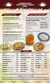 menu margarita s restaurant