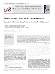 Pdf Ectopic Pregnancy In Uncommon Implantation Sites