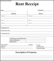 Free Rent Receipt Template For Word Excel About Rent Receipt