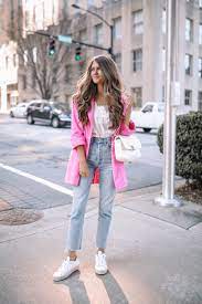 how to wear a pink blazer southern