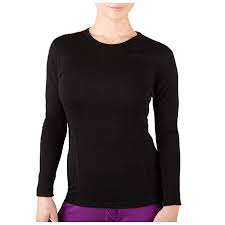 Meriwool Womens Base Layer 100 Merino Wool Midweight Long Sleeve Thermal Shirt