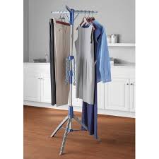 Drying racks are an efficient way of drying the clothes as it does maximize the available space while on the other hand helps to minimize electricity bills and protects. Mainstays Space Saving 2 Tier Tripod Hanging Clothes Drying Rack Walmart Com Walmart Com