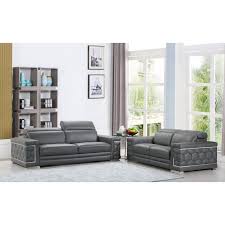 Discount living room furniture sets american freight. Divanitalia Ferrara Italian Leather Upholstered 2 Piece Living Room Sofa Set Today
