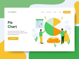 Landing Page Template Of Pie Chart Illustration Concept