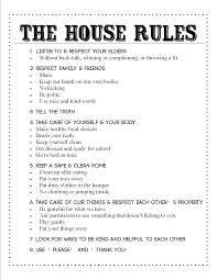 The House Rules Free Printables Kids Behavior Parenting
