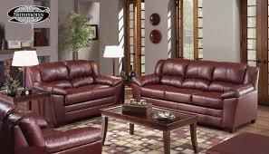 4955 wine bonded leather sofa