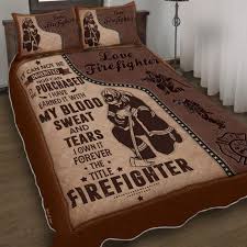 tears firefighter quilt bedding set