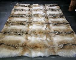 fur carpet from north american coyote