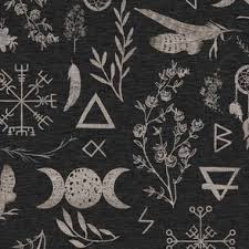 wicca fabric wallpaper and home decor